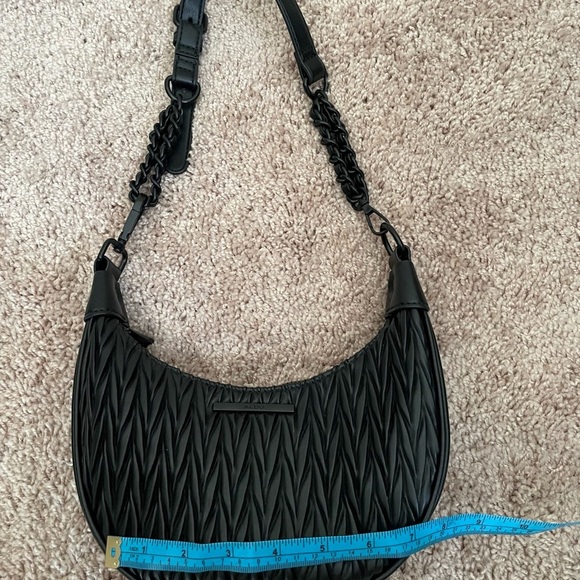 Aldo Black Woven Mini Bag with Adjustable Shoulder Strap - Picture 6 of 9